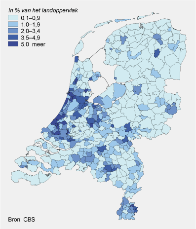 ca. 0,8 % van oppervlakte Nederland zijn sportaccommodaties en sportvelden