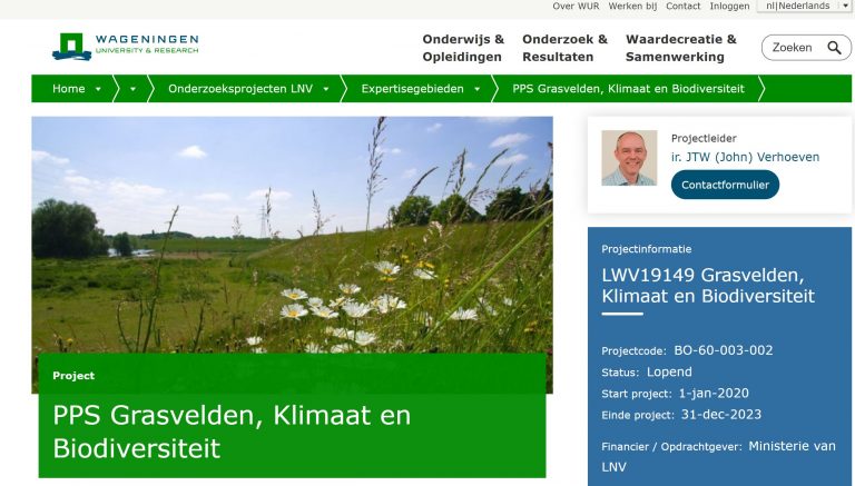 PPS-project ‘Grasvelden, Klimaat en Biodiversiteit
